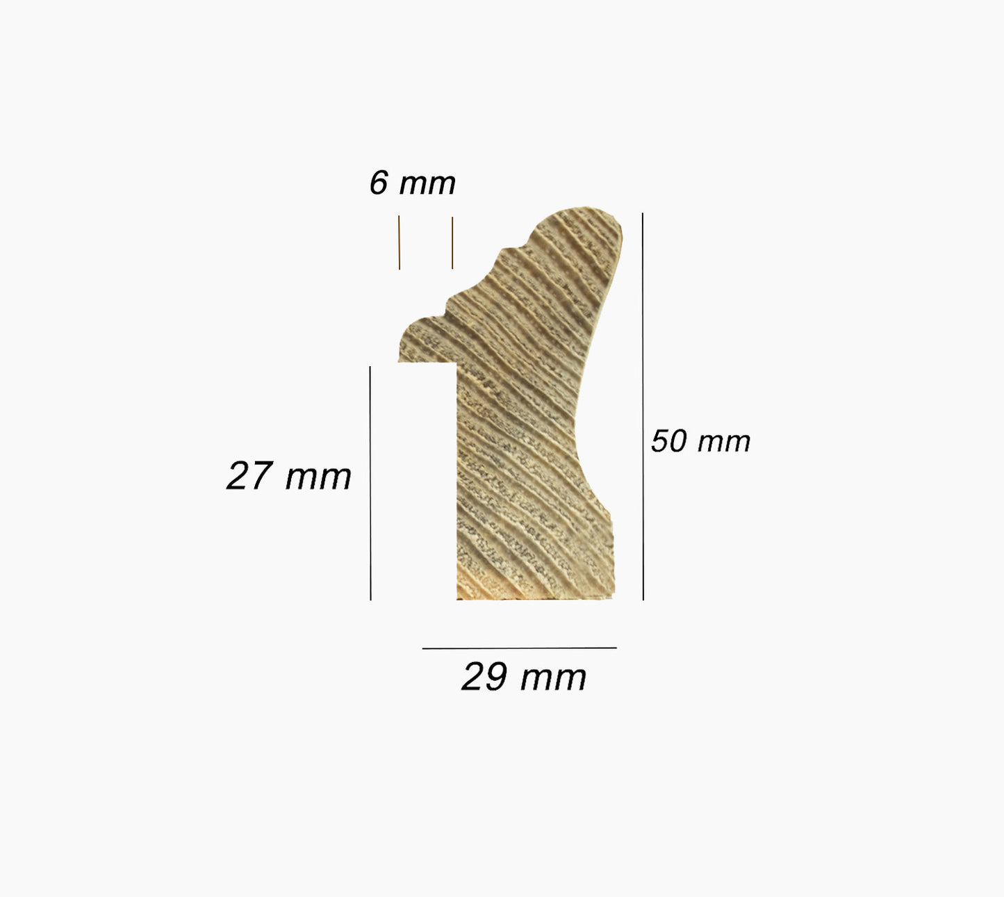 Cadre en bois à la feuille d'argent antique art.240.231