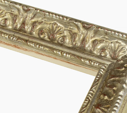 496.011 cadre en bois à la feuille d'argent Largeur 45mm - Hauteur 50mm Artisan cadre by Lombarda cornici S.n.c.